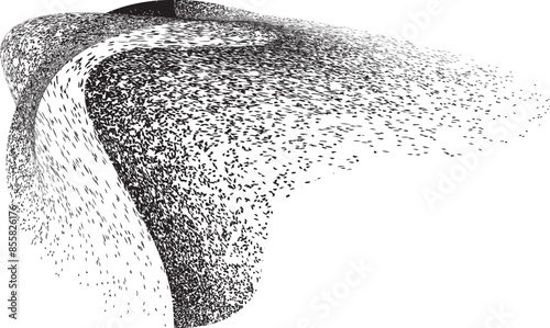 Glitch distorted grange shape . Noise grungy logo . Trendy defect error shapes . Glitched frame .Grunge textured . Distressed effect .Vector shapes