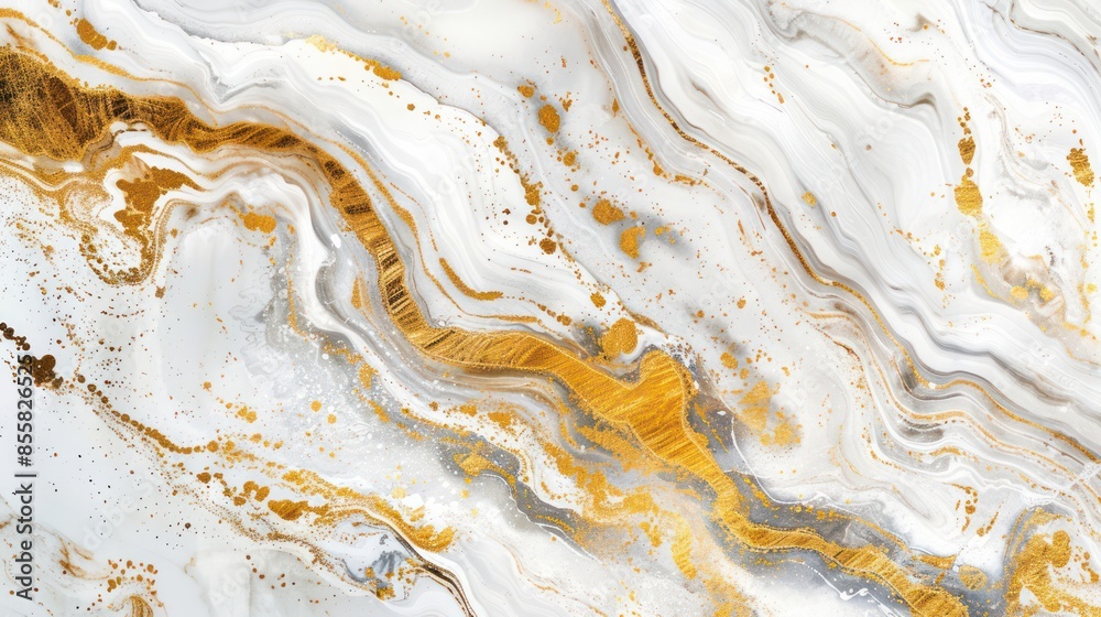 Abstract Background of Golden White Marble Texture Abstract Background of Golden White Marble Texture
