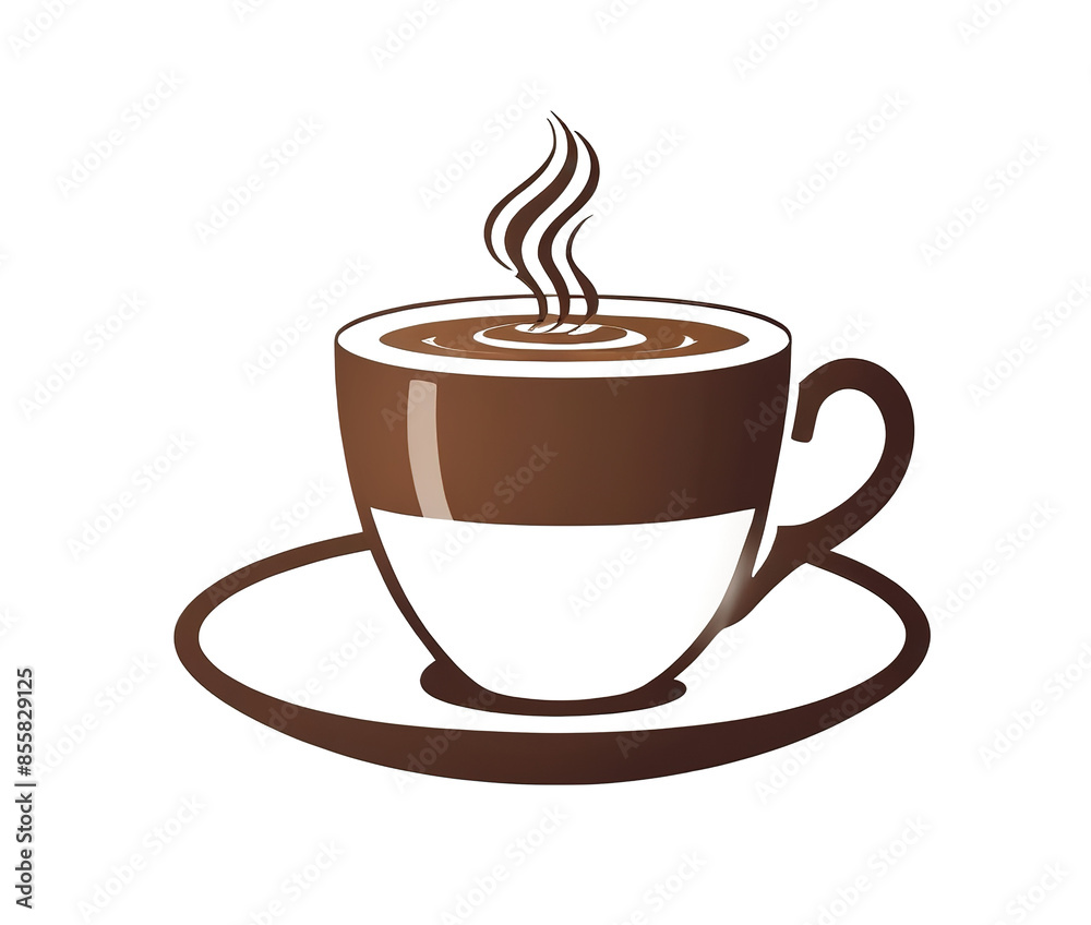 Coffee cup has smoke. icon Vector illustration. Isolated background, transparent