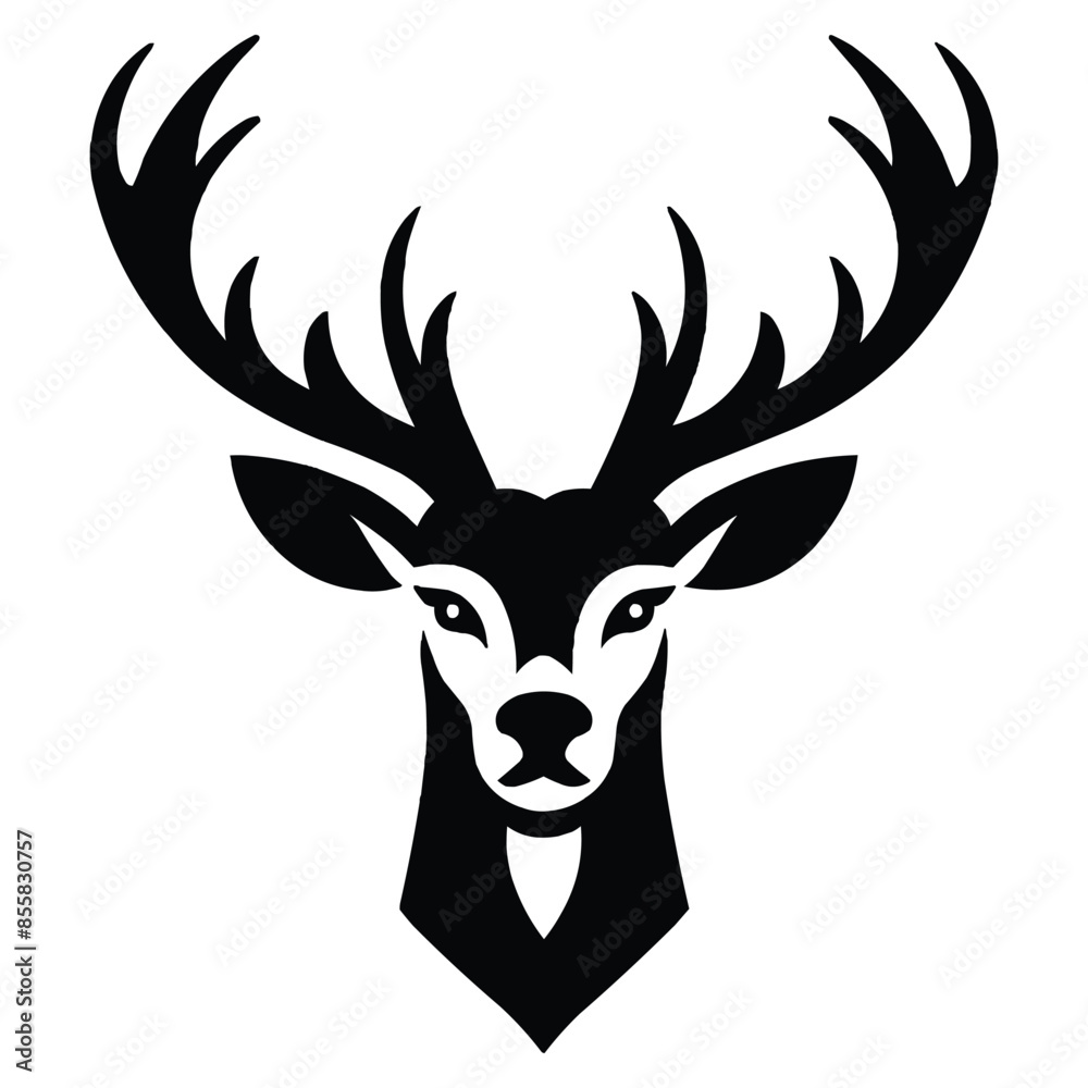 Deer head mascot vector illustration isolated on white background Deer head mascot vector illustration isolated on white background