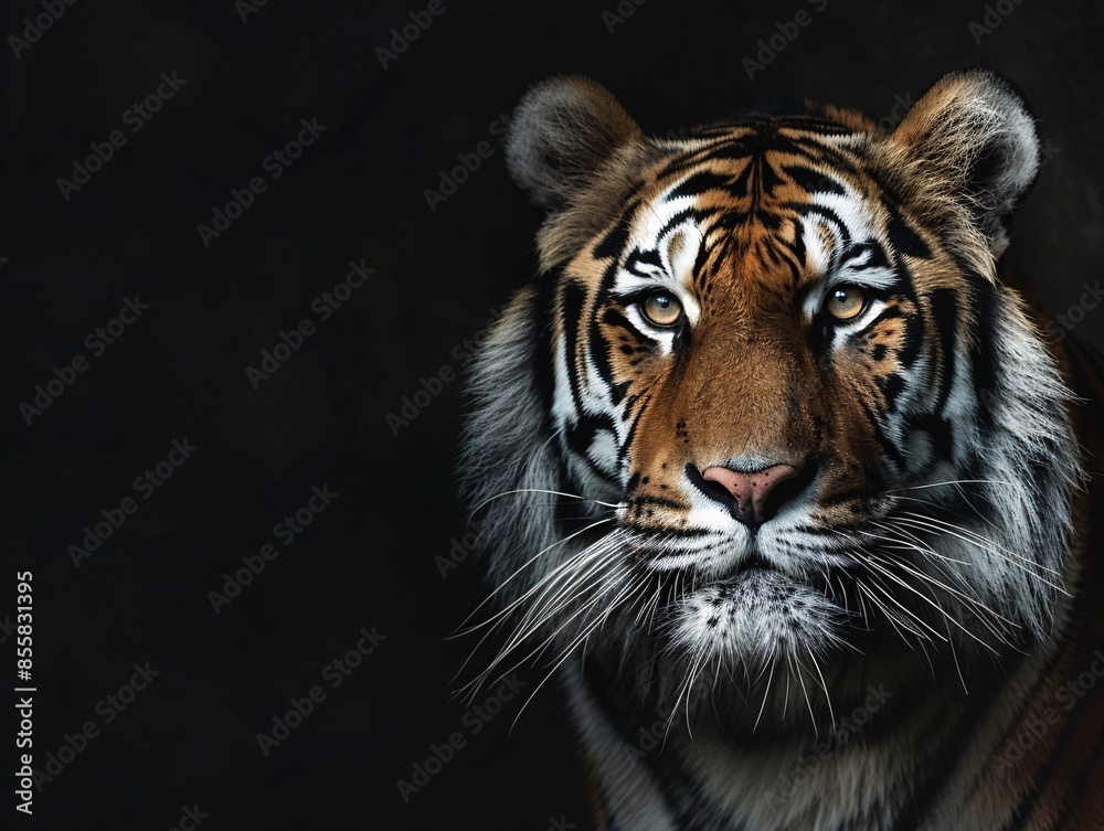 a tiger with white whiskers a tiger with white whiskers