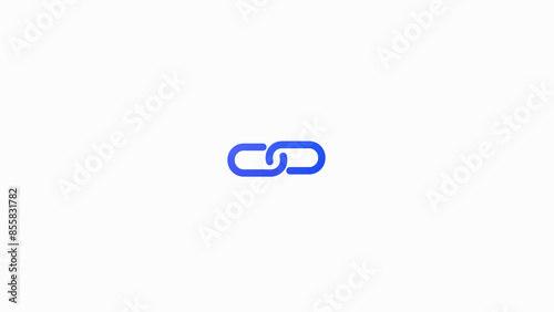 Chain link logo icon, chain sign, steel chain, link logo icon illustration background.