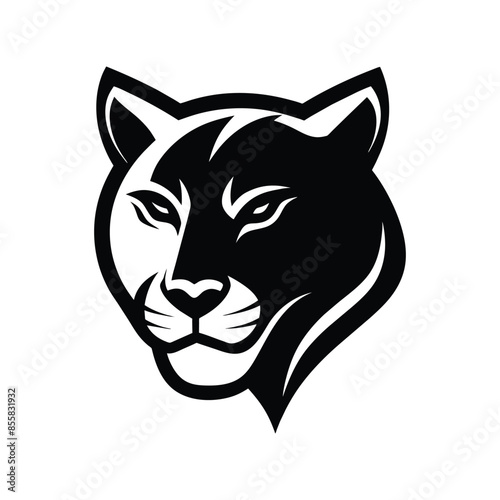 A cougar logo vector art illustration