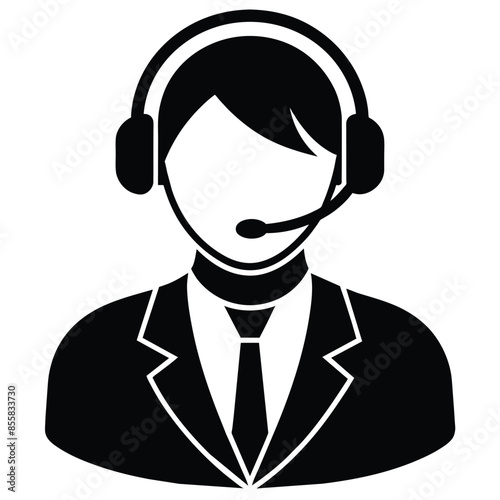 Customer service vector art illustration