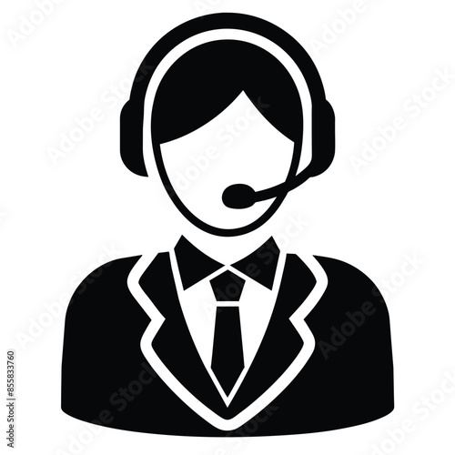 Customer service vector art illustration