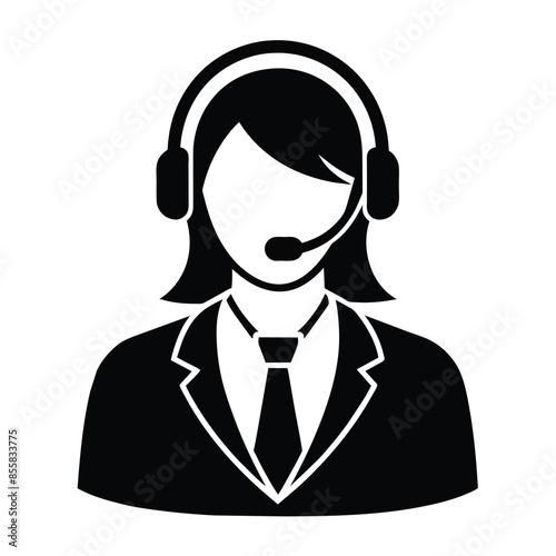 Customer service vector art illustration