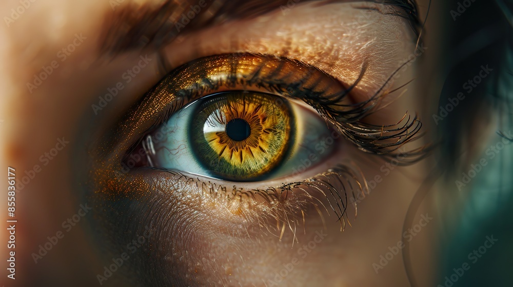 Captivating Green Eye Macro Shot with Stunning Iris Detail Captivating Green Eye Macro Shot with Stunning Iris Detail