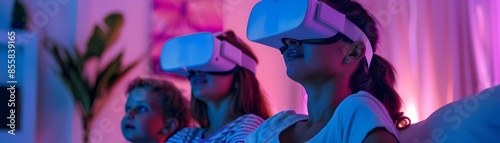 Family Enjoying Immersive V...