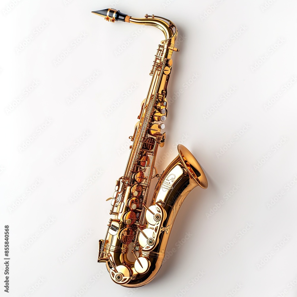 Naklejka premium saxophone in white background