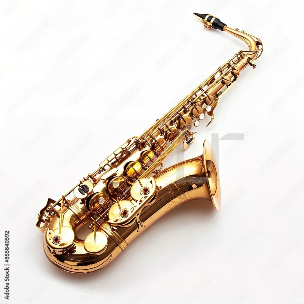 Fototapeta premium saxophone in white background