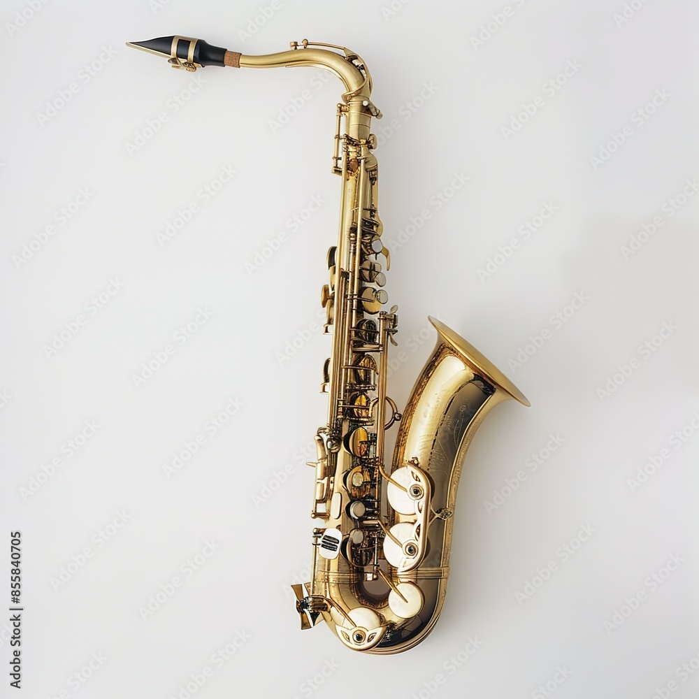 Naklejka premium saxophone in white background