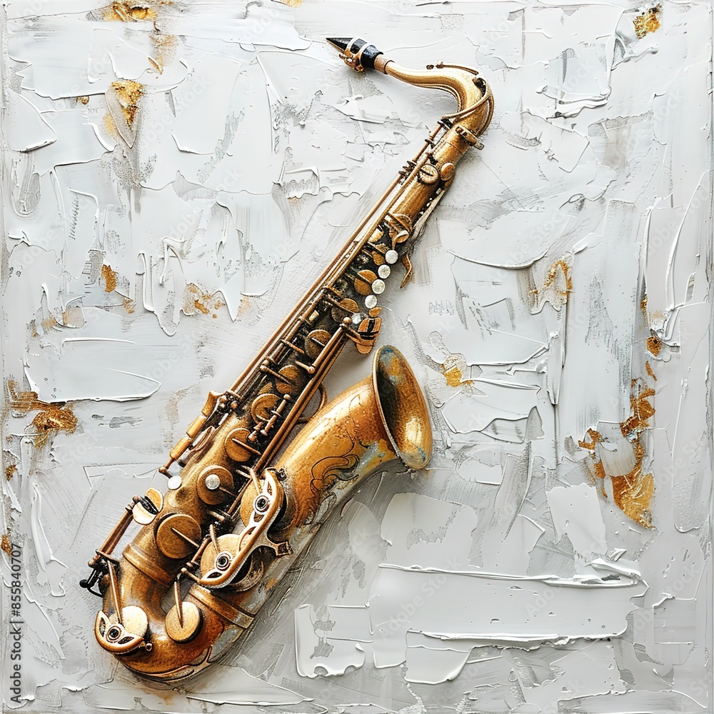 Obraz premium saxophone in white background