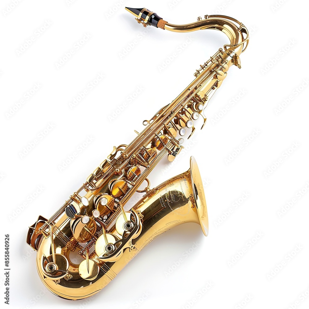 Fototapeta premium saxophone in white background