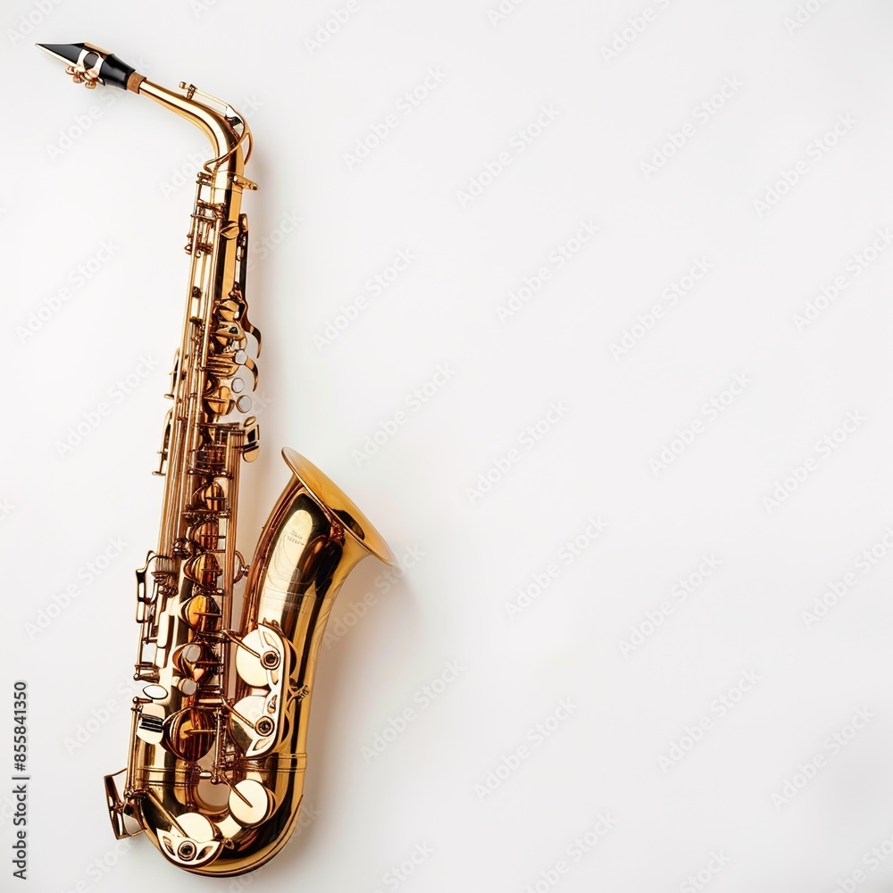 Naklejka premium saxophone in plain background