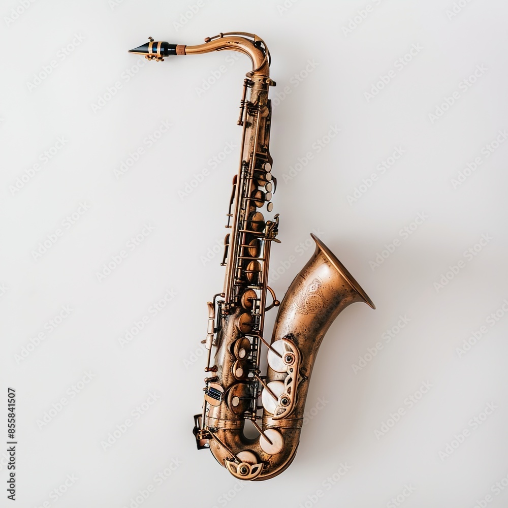 Naklejka premium saxophone in plain background