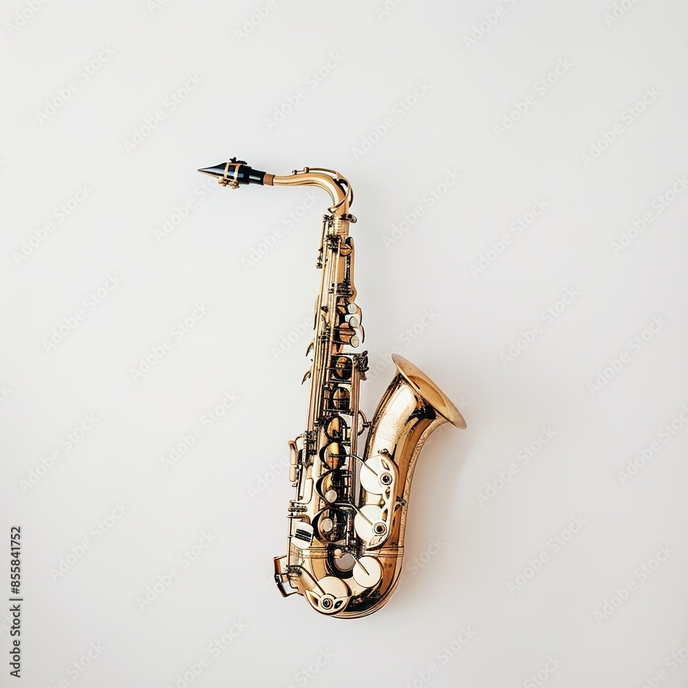 Naklejka premium saxophone in plain background