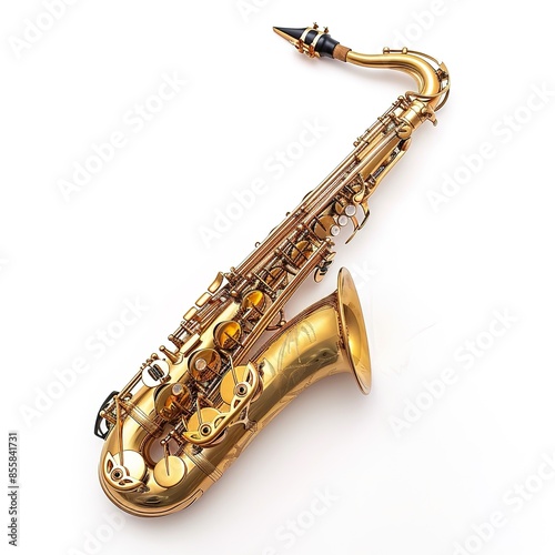 saxophone in plain background