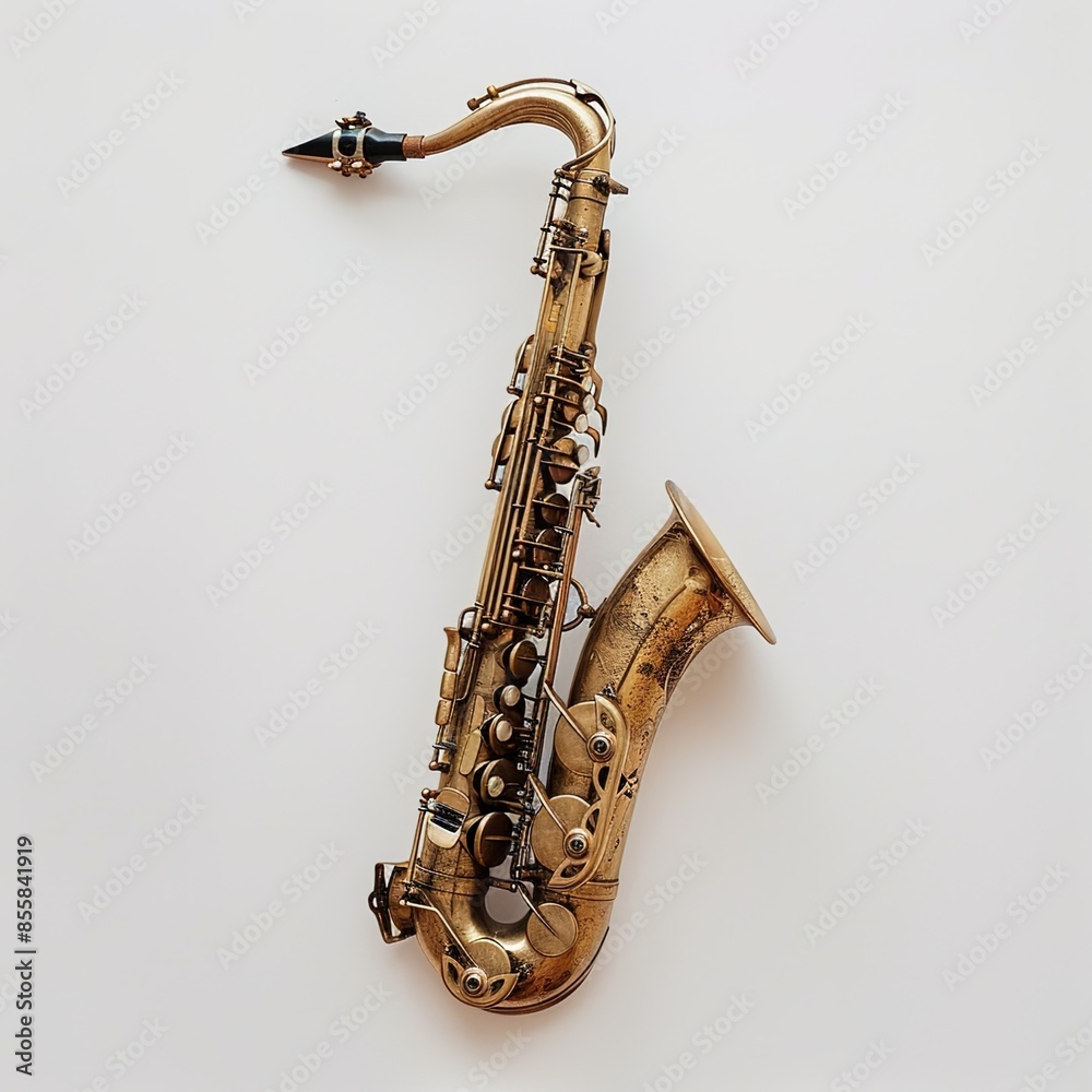 Naklejka premium saxophone in plain background