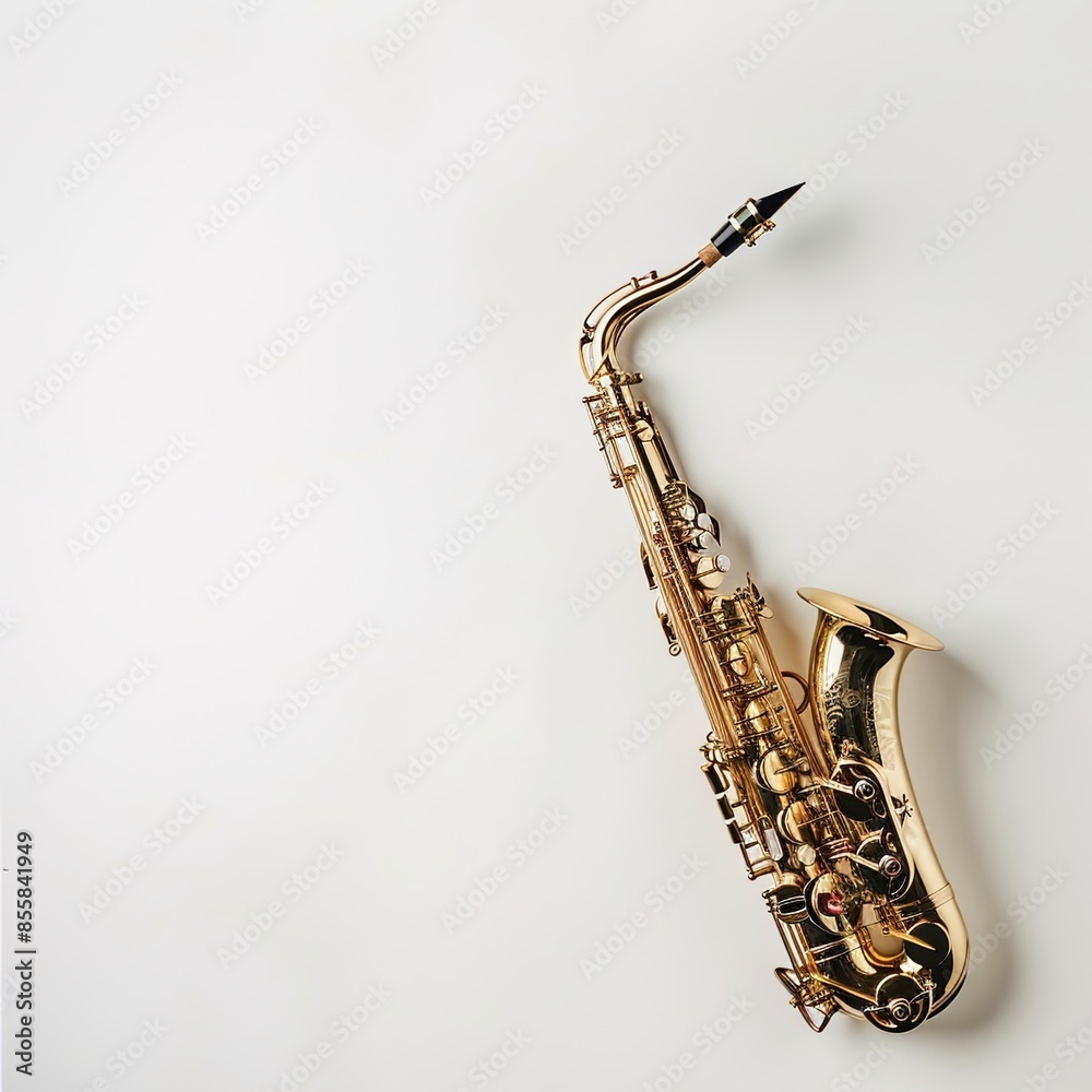 Naklejka premium saxophone in plain background
