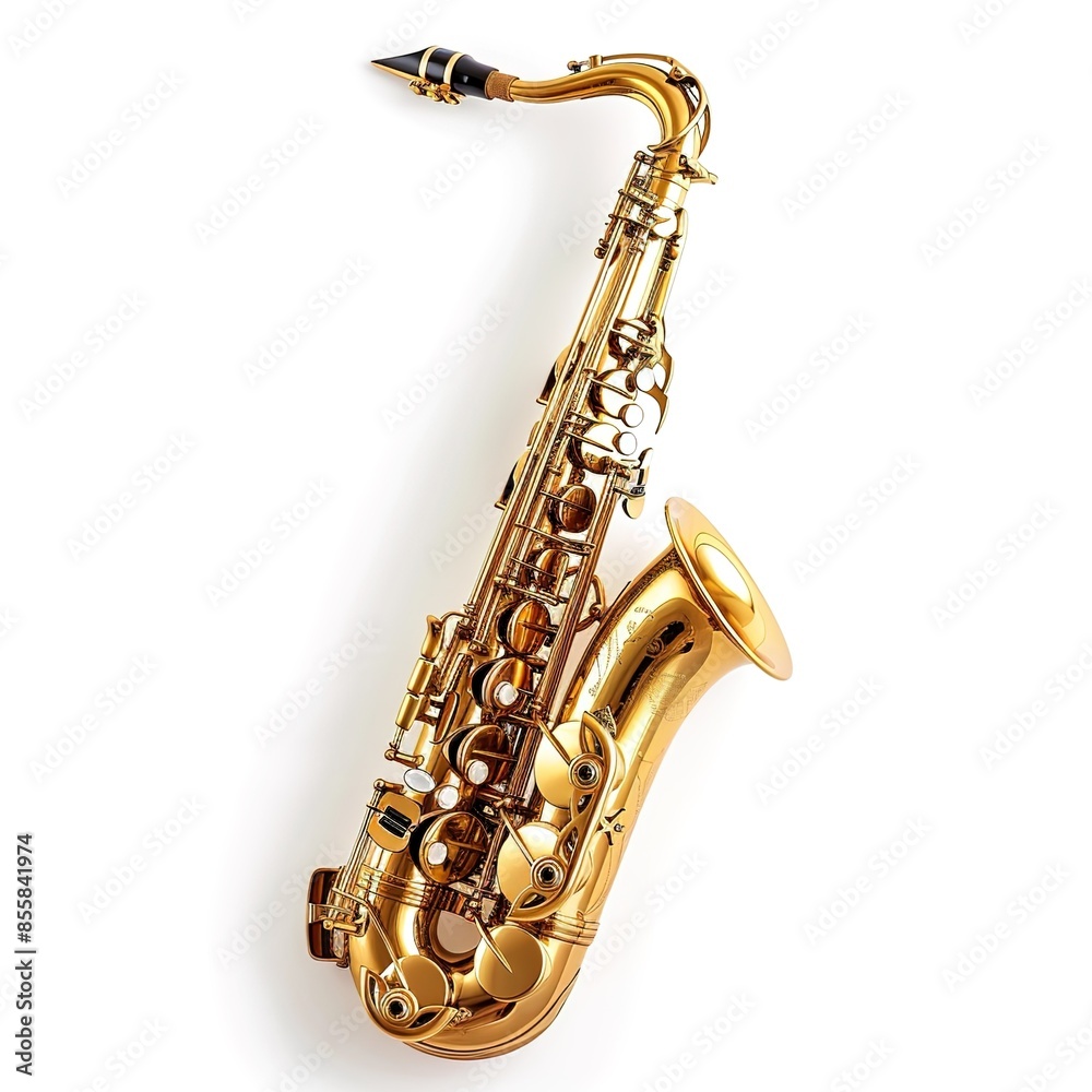 Fototapeta premium saxophone in plain background