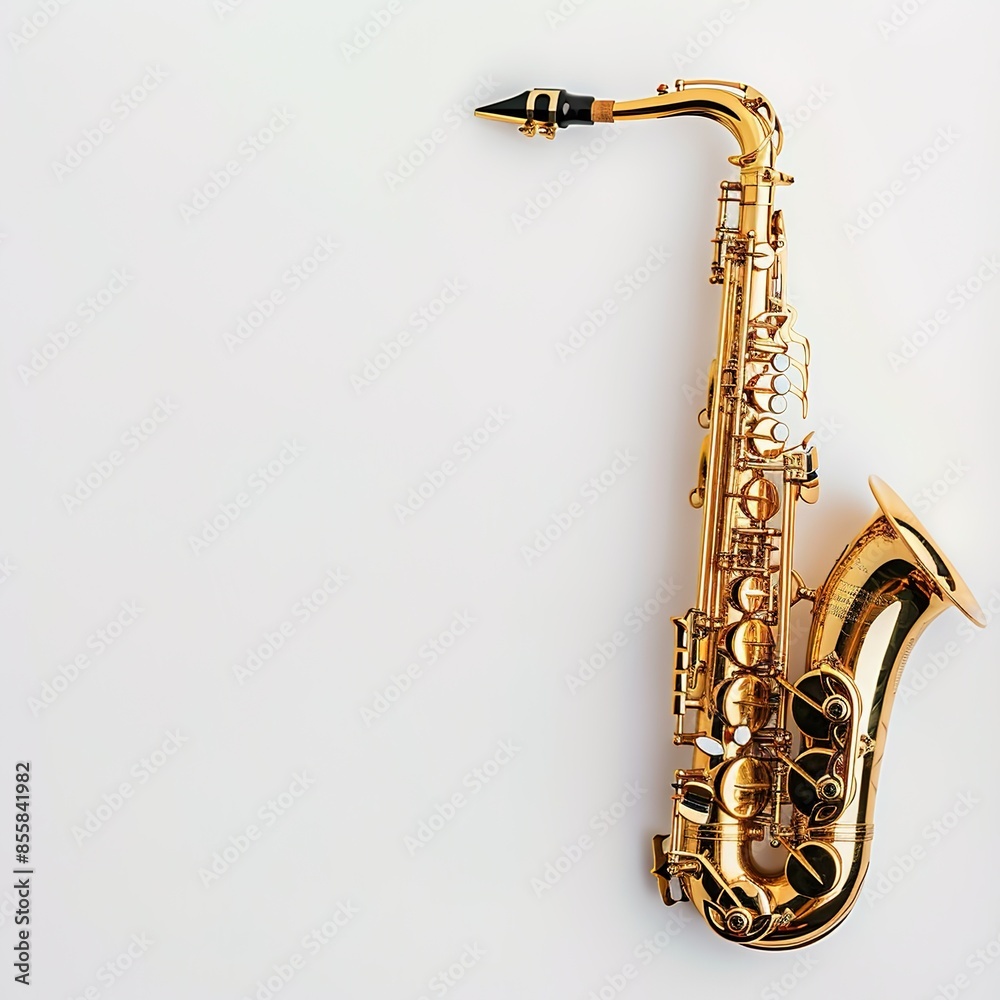 Naklejka premium saxophone in plain background