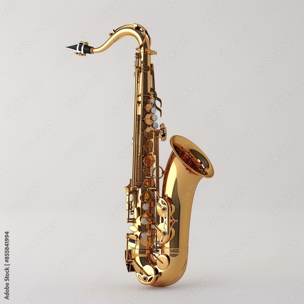 Naklejka premium saxophone in plain background