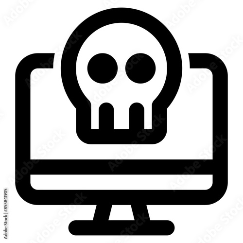 computer infected icon