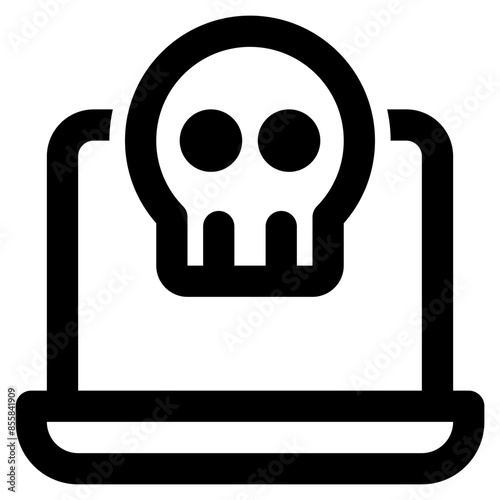 laptop infected icon