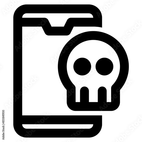 smartphone infected icon
