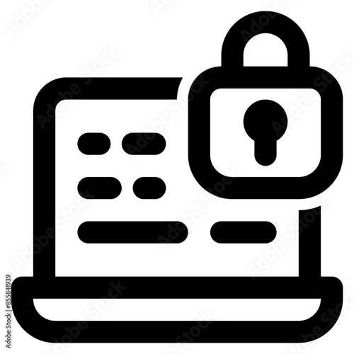 locked laptop icon