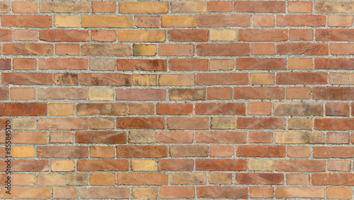 Red brick wall texture. Seamless pattern. Texture for background or realistic rendering.