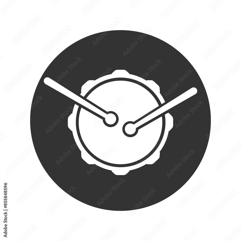 Drum icon in flat style. Vector illustration Drum icon in flat style. Vector illustration