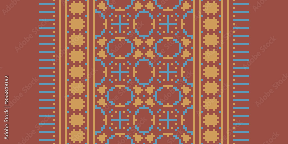 Native American Ethnic style abstract Navajo geometric tribal vector seamless pattern background. Native American Ethnic style abstract Navajo geometric tribal vector seamless pattern background.