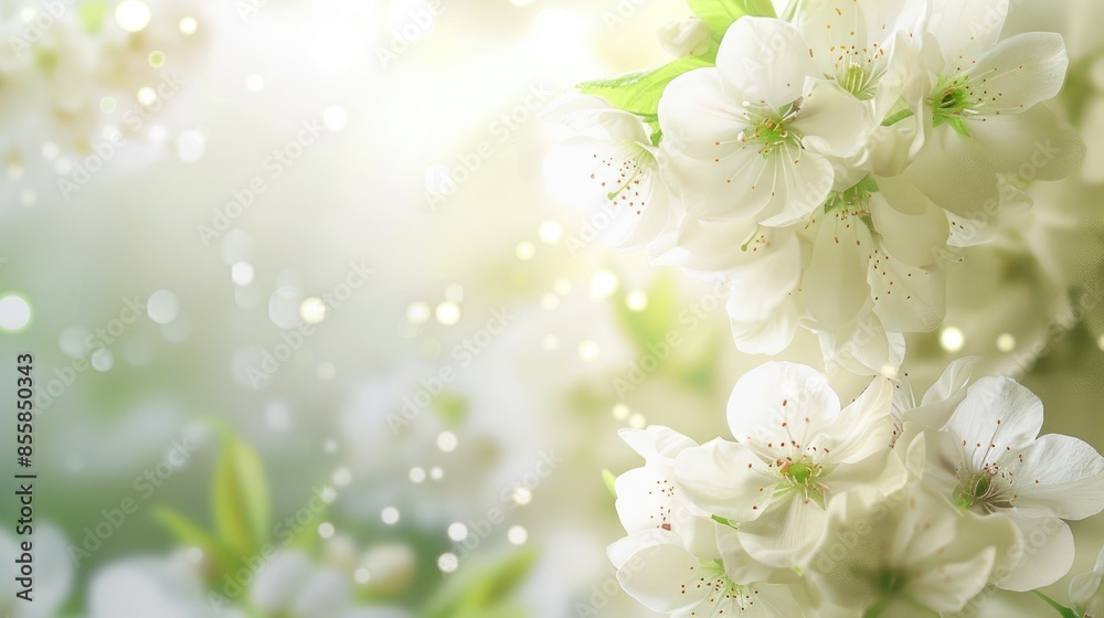 Background with white blossoms in spring Background with white blossoms in spring