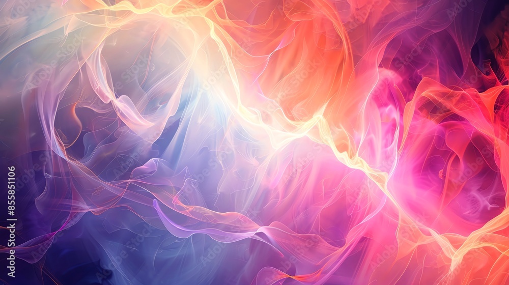 Fototapeta premium Abstract digital art Digital abstract art with a clear central space for text, perfect for creative industries and modern business templates