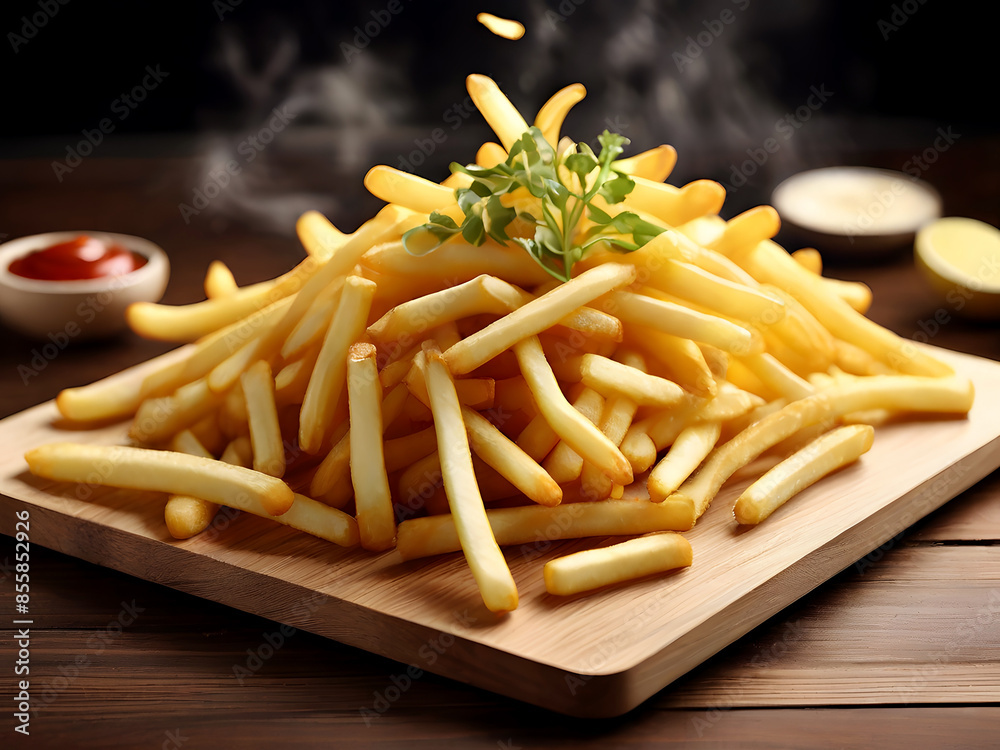 Golden fried potatoes.