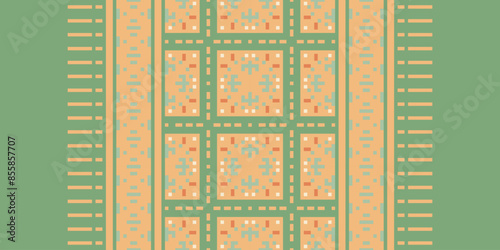Native American Ethnic style abstract Navajo geometric tribal vector seamless pattern background.