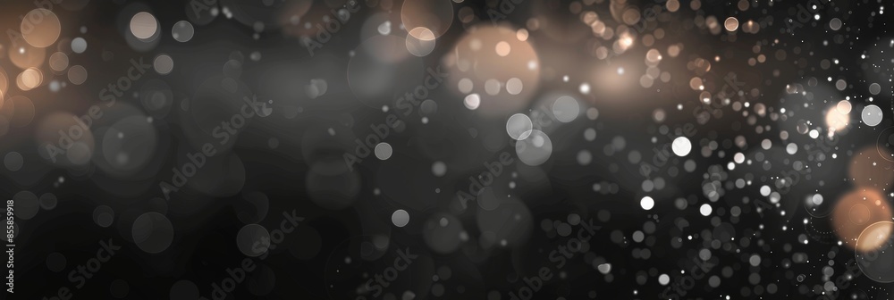 Fototapeta premium Abstract Bokeh Background with Golden and White Lights