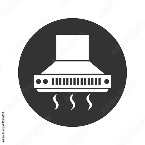 Kitchen extractor fan icon isolated on white background. Cooker hood. Kitchen exhaust. Household appliance. Vector sign