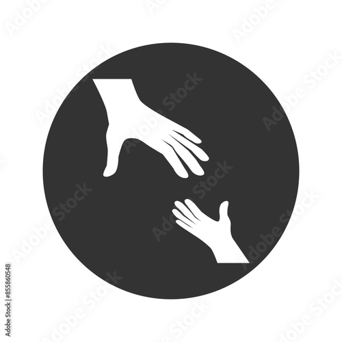 Help icon. One of set web icons. Vector flat sign