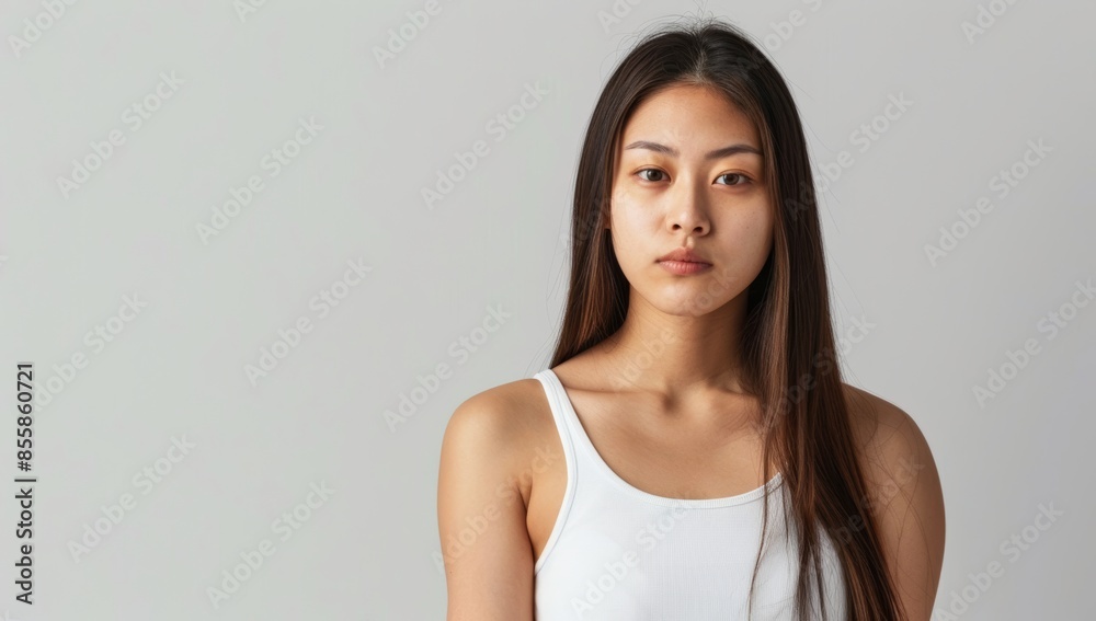 Beautiful young Asian woman Skin care. Woman with beauty face touching healthy facial skin portrait. Beautiful smiling asian girl model with natural makeup touching glowing hydrated skin Beautiful young Asian woman Skin care. Woman with beauty face touching healthy facial skin portrait. Beautiful smiling asian girl model with natural makeup touching glowing hydrated skin