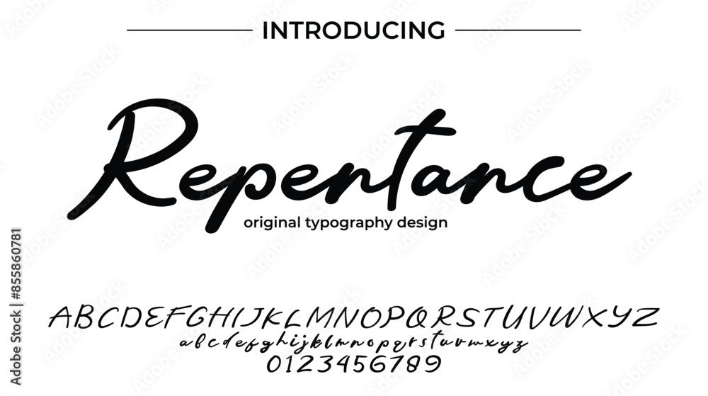 Repentance Font Stylish brush painted an uppercase vector letters, alphabet, typeface Repentance Font Stylish brush painted an uppercase vector letters, alphabet, typeface