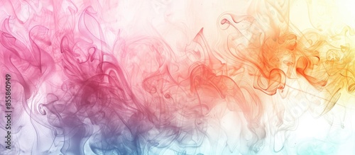 Abstract colorful smoke on pastel background, smoke background,colorful ink background. with copy space image. Place for adding text or design