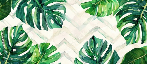 Abstract Watercolor Tropica...