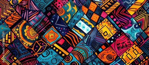 African print fabric, triba...