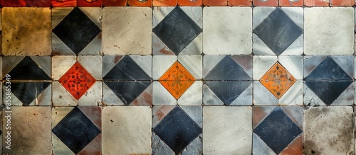 tile on the floor. with cop...