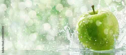 Green apple and splashes of...