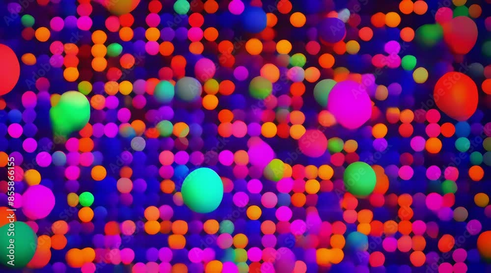 Colorful Light Patterns Animation circle dot pattern with colorful light effects, animated motion ...