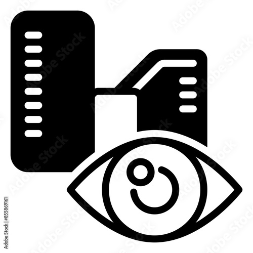 observation icon, glyph icon style