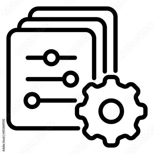 setting icon, line icon style